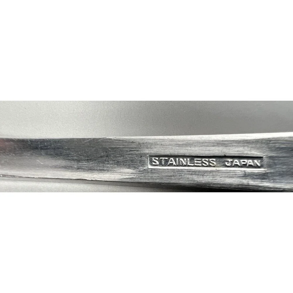 Vintage Mid Century HEAVENLY STAR Stainless Slotting Serving Spoon Japan